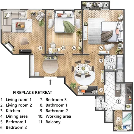 Fireplace Retreat 115m2 With Balcony Old Town בלגרד